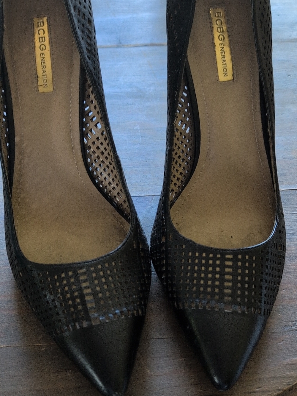 BCBGeneration Stilleto Black Heels, Pointed Toe, Size 11M, BCBG SHOES
